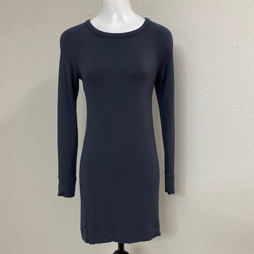 Lou & Grey Charcoal Gray Soft Jersey Dress